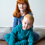 Baby and child wearing eczema pyjamas